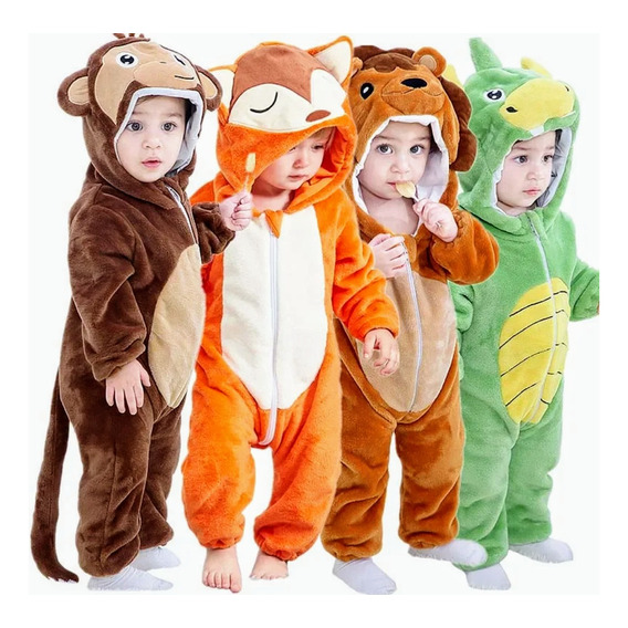 Pijamas Animalitos Bebé - Enteritos Kigurumi Importados