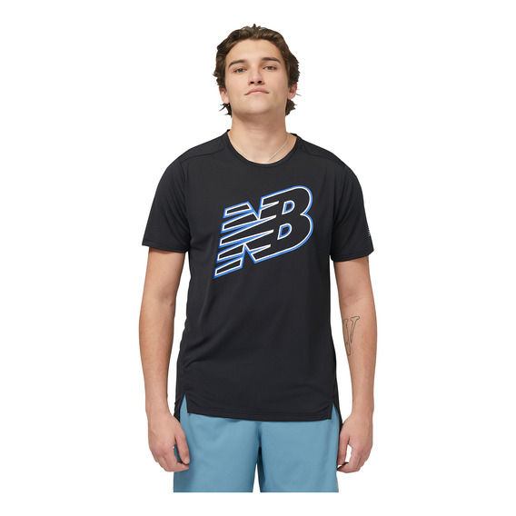 Remera New Balance De Hombre - Mt23224mib