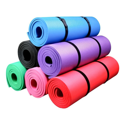 Pack 3 Mat Yoga 10 Mm Alfombra Gruesa Colores Surtidos Color Negro