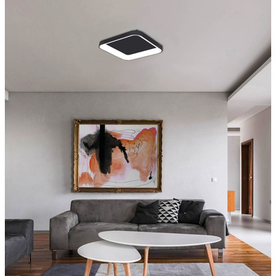 Plafon Aplique Amable L Negro Dimerizable Led Smart Cie 