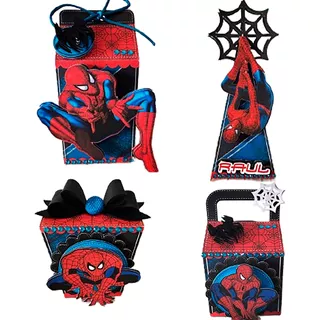 Kit 25 Caixas Personalizadas Homem Aranha 3d Luxo