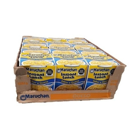 Sopa Instantánea Maruchan Sabor Queso 64g, Caja De 12 Pzas