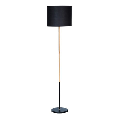 Lampara De Pie Tokio Madera Apto Led Deco Moderno