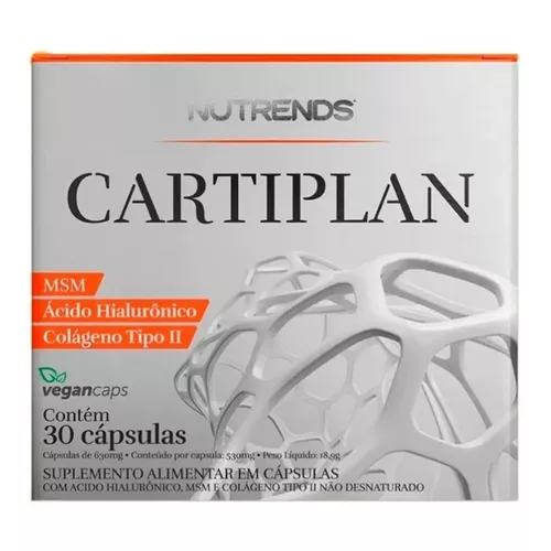 Cartiplan Colágeno Tipo II + Ácido Hialurônico - 30 Cápsulas - Nutrends