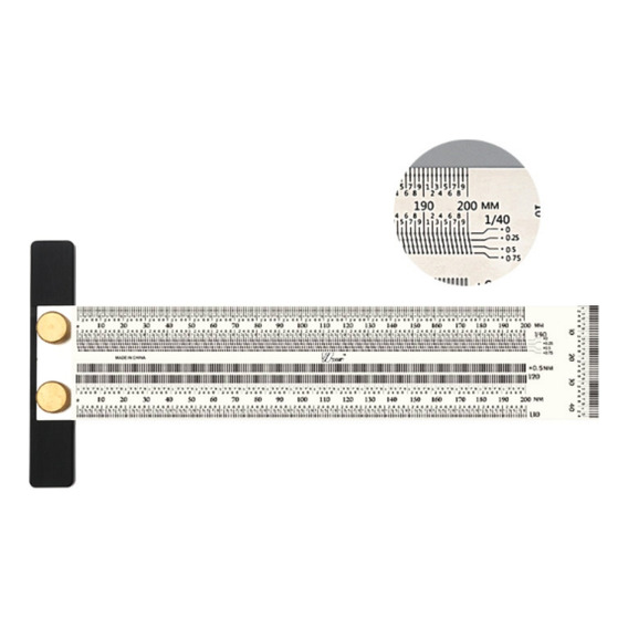 Regla De Marcado De Máxima Precision De 200mm De Carpinteria