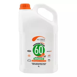 Protetor Solar  Nutriex Profissional  Ação Repelente 60fps  En Creme 4l