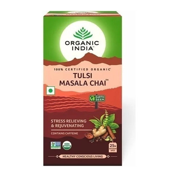 Te Orgánico Tulsi Masala Chai 25bol. Organic India