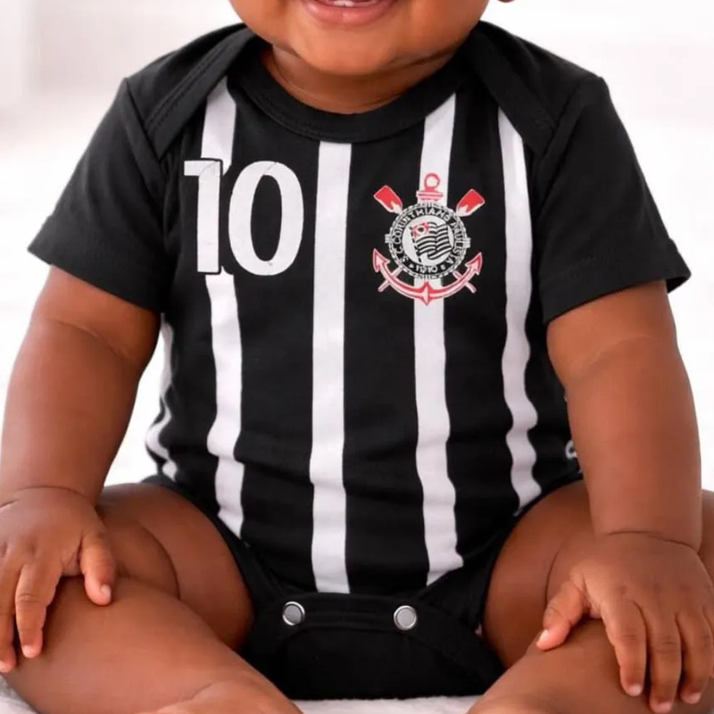 Body Bebê Mesversário Menino Menina Temático Futebol Times