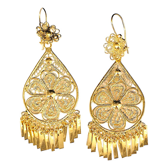 Oferta Aretes Medianos Mexicanos Folkloricos 100% Filigrana