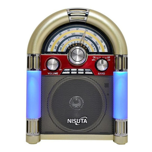 Radio  Nisuta NSRV20 NSRV20 analógico portátil color dorado