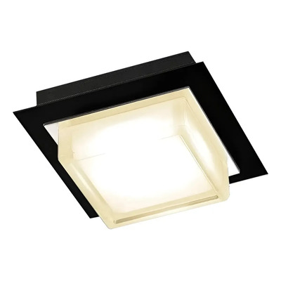 Luz Desing Cube X 1 Plafón Negro Led 7w Dimer Gu10 220v. Negro Cálido