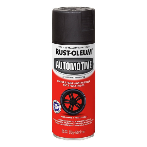 Pintura En Aerosol Negro Mate Para Llantas Rust-oleum