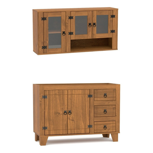 Mueble De Cocina Madera N- Aereo Alacena - Bajo Mesada - Lcm Color Roble