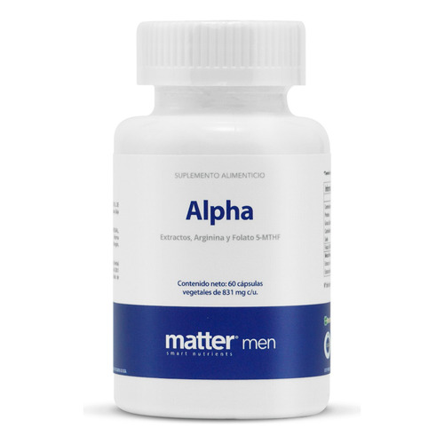 Matter Smart Nutrients Extractos, Arginina Y Folato 5-mthf, Men, Alpha, Matter Sin sabor