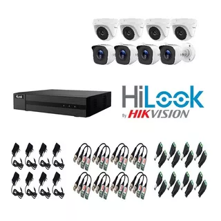 Kit De Seguridad Hilook De 8 Camaras + Dvr + Accesorios Cctv