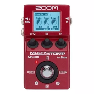 Pedal Zoom Ms-60b Ms60b V2.0 Multistomp Para Baixo - Loja Cor Vermelho