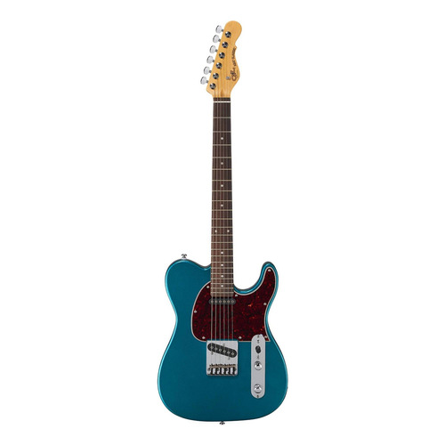 Guitarra eléctrica G&L Tribute ASAT Classic single-cutaway de álamo emerald blue metallic con diapasón de palo de rosa