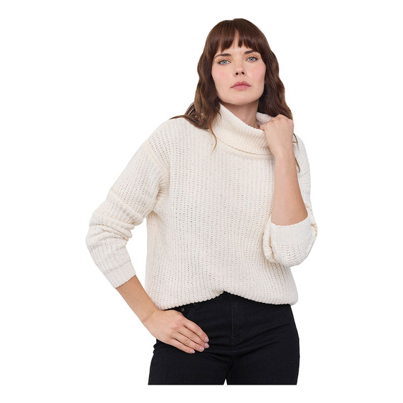 Sweater Mujer Chenille Palo Rosa Corona