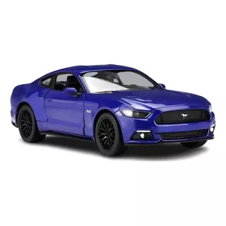 Ford Mustang Gt 2015 5.0 V8 - Muscle Car Azul - Welly 1/24