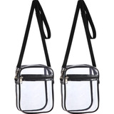 2 Piezas Transparente Crossbody Bolso Transparente Pvc Bolsa