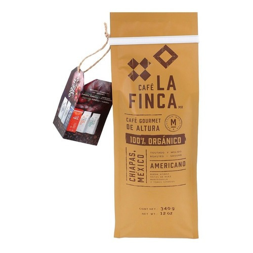 Café Gourmet Tostado Molido La Finca Chiapas Organico 340 G