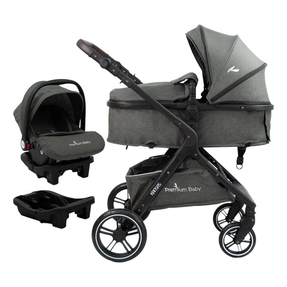 Stroller Ts Kansas + Premium Baby Base negra/gris