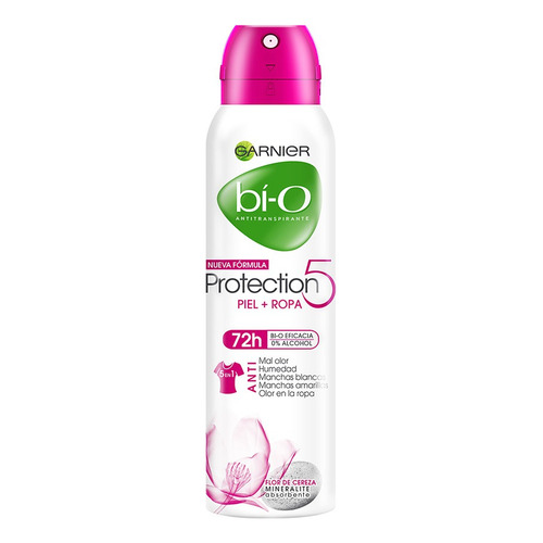 Desodorante Garnier Bí-o Protection 5 En Spray Para Mujer Fragancia Té verde