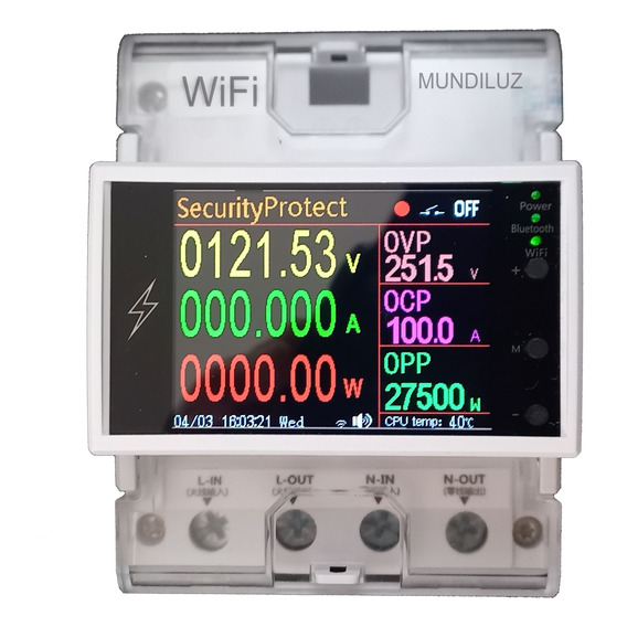 Medidor De Luz Contador, Vatimetro Y Protector Wifi Smart 