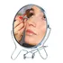 Espejo Maquillaje Doble Faz De 6 (15 Cm) Y Base Metálica Giratoria Con Aumento Portable Soporte Y Para Colgar