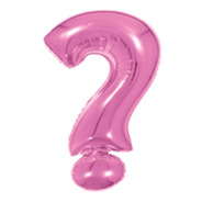 Balão Metalizado 16  40cm - Ponto De Interrogação Rosa Pink 