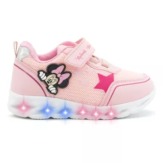 Tenis Niña Luces Impacto Disney® Minnie Mouse Rosa 15-21.5