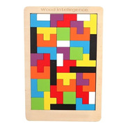 Tetris Portátil Madera Juguete Didáctico Puzzle Educativo