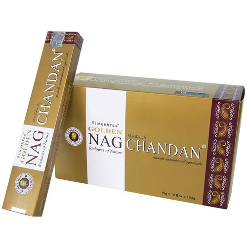 6 cajas de incienso indio Vijayshree Golden Nag Chandan
