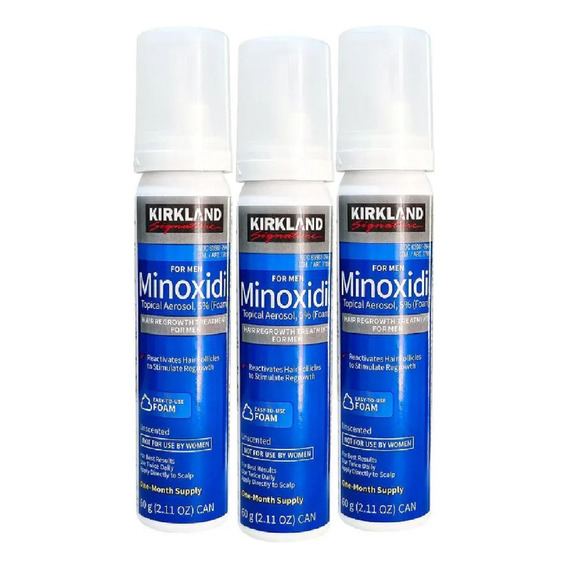 Minoxidil Kirkland 5% Espuma - Foam 3 Meses *ml* Sf M8