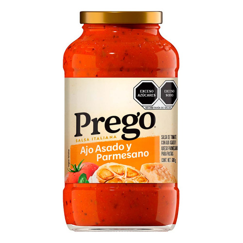 Salsa de Tomate Prego Ajo Asado y Parmesano para Pastas 680g