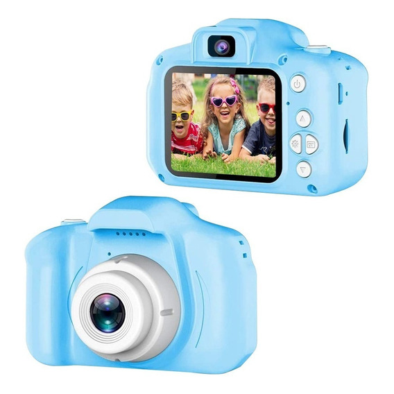 Camara Fotos Digitales Compacta Niños Gadnic Ck32 + Juegos Color Celeste