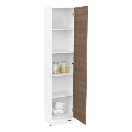 Despensero Organizador Columna 40cms Ancho 1 Puerta 1.80m Color Blanco/carvalho