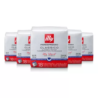 90 Cápsulas Illy Iperespresso, Café Illy Blend, Lungo.