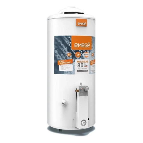 Termotanque multigas Emegé TTQ 80EM blanco 80L