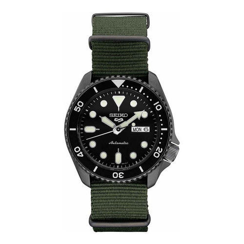 Reloj Hombre Seiko Srpd91 Automático Pulso Verde En Nylon