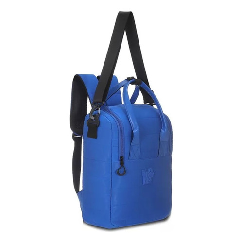 Mochila Bolso Matero Trendy Termo Mate 16330 Azul Diseño De La Tela Puffer