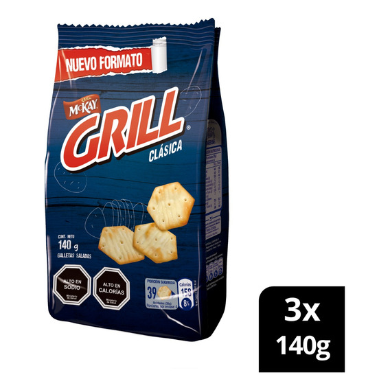 Galleta Grill® Clásica 140g Pack X3