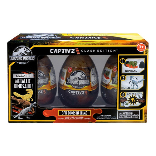 Captivz Huevo 3 Pack Clash Edition Jurassic World Bandai