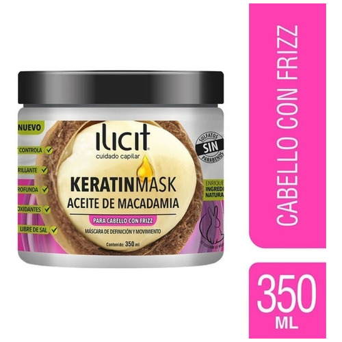 Keratinmask Aceite De Macadamia 350 Ml - Ilicit