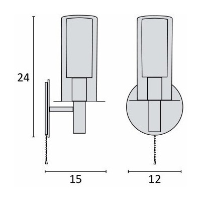 Aplique Pared Doppio Con Interruptor Apto Led Luz Desing