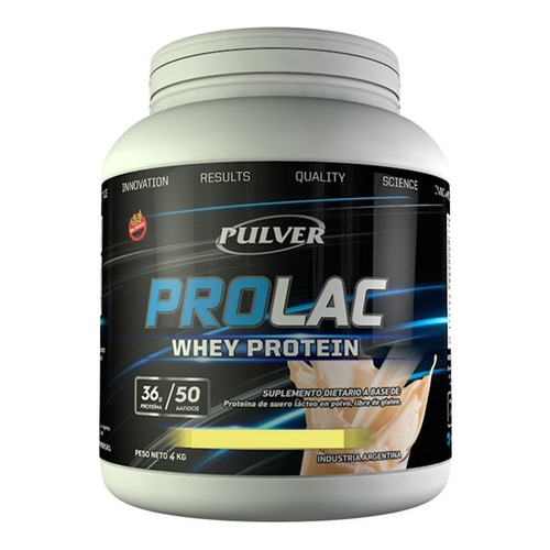 Suplemento en polvo Pulver  Prolac Whey Protein proteínas sabor vainilla en pote de 4kg