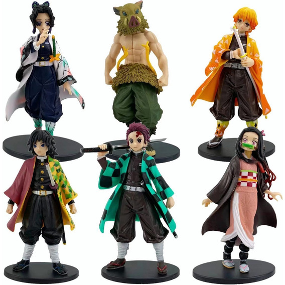 Anime Demon Slayer Colección Figuras De Acción Juguete 6pzs