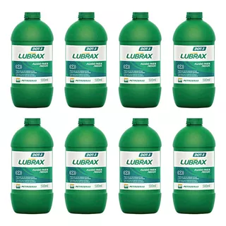 Kit 8 Unidades Óleo Fluido Freio Dot3 Lubrax 500ml Cada