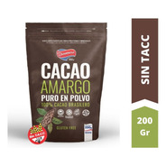 Cacao Amargo Puro En Polvo X 200 Gr-libre De Gluten Sin Tacc