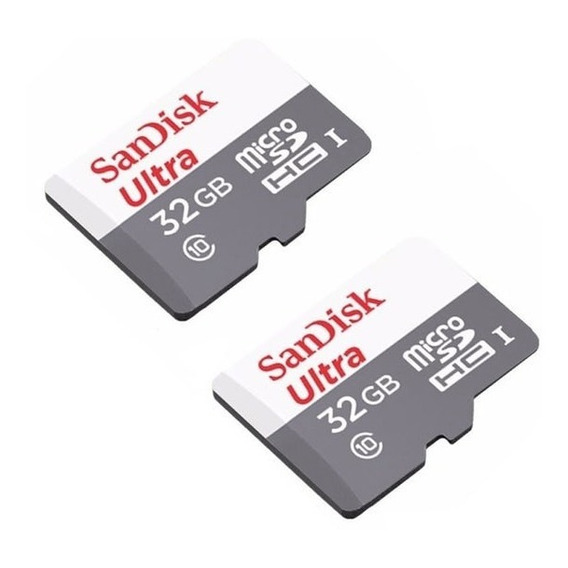 Pack X2 Tarjeta Memoria 32gb Sandisk Micro Sd Clase 10